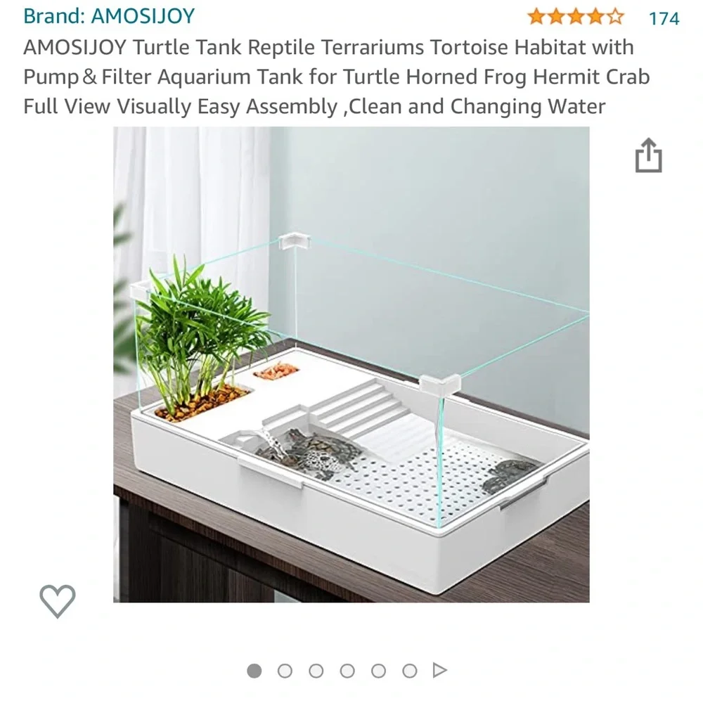 Small turtle tank. (Dimensions are on picture)